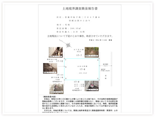 土地境界調査簡易報告書を考案